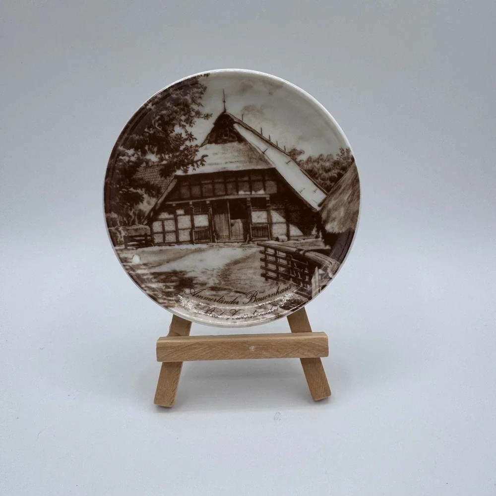 Vintage Kaiser W Germany Mini Plates Set Ammerlander Schafstall Sepia 4 Inch